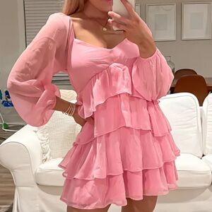 Pink Ruffled Abercrombie Dress